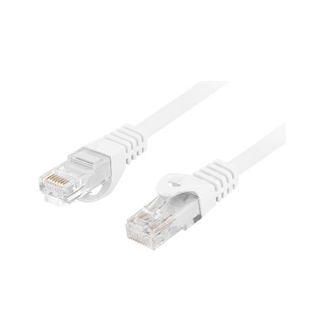 Patchcord LANBERG CAT.6 UTP LSZH CU 0.5m white Fluke Passed