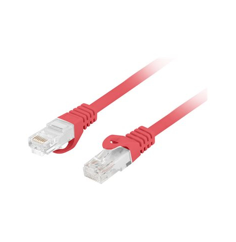 Patchcord LANBERG CAT.6 UTP LSZH CU 1.5m red Fluke Passed
