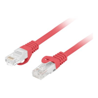 Patchcord LANBERG CAT.6 UTP LSZH CU 10m red Fluke Passed