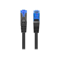 Patchcord LANBERG Cat.6A S/FTP LSZH CCA 0.25m black