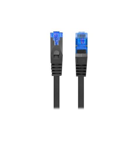 Patchcord LANBERG Cat.6A S/FTP LSZH CCA 0.25m black
