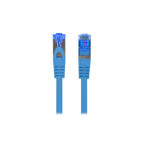 Patchcord LANBERG Cat.6A S/FTP LSZH CCA 0.25m blue