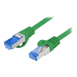 Patchcord LANBERG Cat.6A S/FTP LSZH CCA 0.25m green