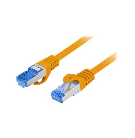Patchcord LANBERG Cat.6A S/FTP LSZH CCA 0.25m orange