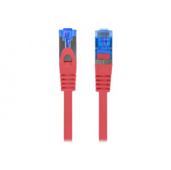 Patchcord LANBERG Cat.6A S/FTP LSZH CCA 0.25m red