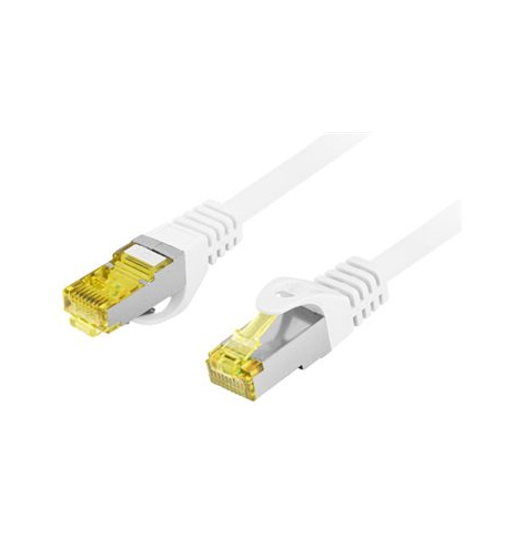 Patchcord LANBERG CAT.6A S/FTP LSZH CU 0.25m white Fluke Passed