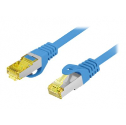 Patchcord LANBERG Cat.6A S/FTP LSZH CU 0.5m blue