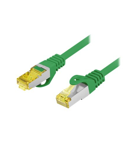 Patchcord LANBERG Cat.6A S/FTP LSZH CU 0.5m green
