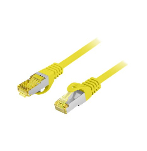 Patchcord LANBERG Cat.6A S/FTP LSZH CU 0.5m yellow