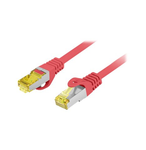 Patchcord LANBERG CAT.6A S/FTP LSZH CU 10m red Fluke Passed