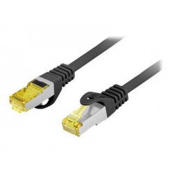 Patchcord LANBERG CAT.6A S/FTP LSZH CU 15m black Fluke Passed