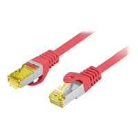 Patchcord LANBERG CAT.6A S/FTP LSZH CU 15m red Fluke Passed