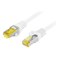 Patchcord LANBERG CAT.6A S/FTP LSZH CU 15m white Fluke Passed