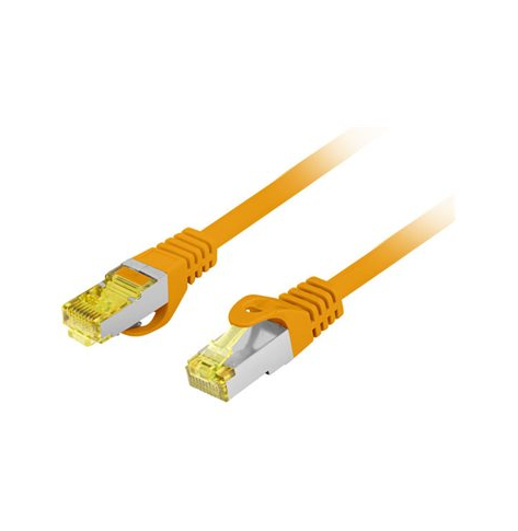 Patchcord LANBERG CAT.6A S/FTP LSZH CU 5m orange Fluke Passed