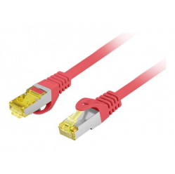 Patchcord LANBERG Kat 6A S/FTP LSZH CU 3M Czerwony Fluke Passed