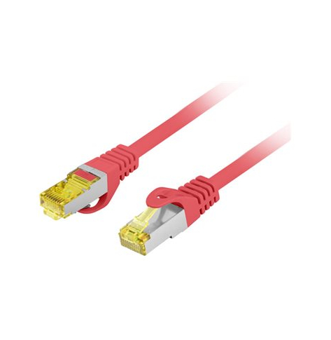 Patchcord LANBERG Kat 6A S/FTP LSZH CU 3M Czerwony Fluke Passed