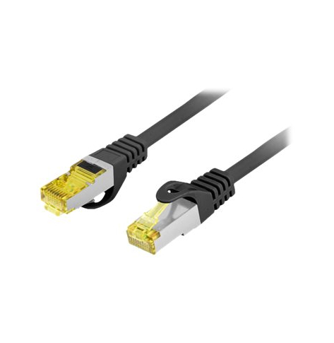 Patchcord LANBERG Kat 6A S/FTP LSZH CU 5M Czarny Fluke Passed