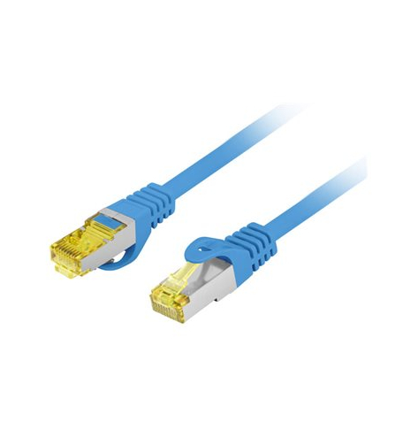 Patchcord LANBERG Kat 6A S/FTP LSZH CU 5M Niebieski Fluke Passed