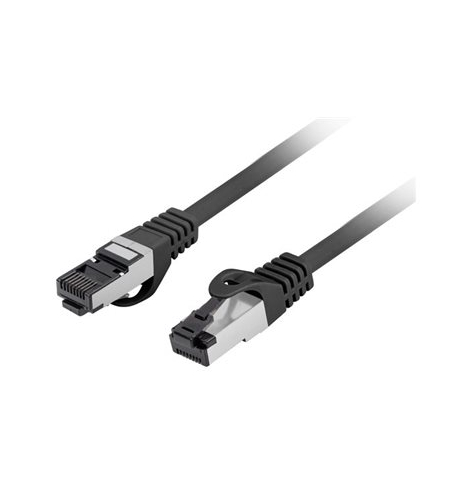 Patchcord LANBERG Kat 8 1 S/FTP LSZH CU 0.5m Czarny Fluke Passed