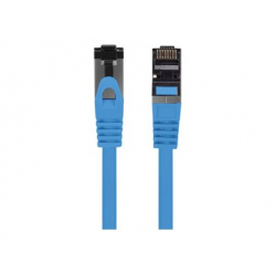 Patchcord LANBERG Kat 8 1 S/FTP LSZH CU 0.5m Niebieski Fluke Passed
