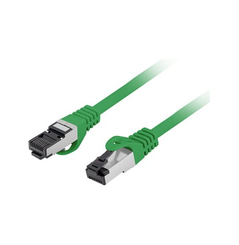 Patchcord LANBERG Kat 8 1 S/FTP LSZH CU 0.5m Zielony Fluke Passed