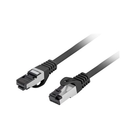 Patchcord LANBERG Kat 8 1 S/FTP LSZH CU 1M Czarny Fluke Passed