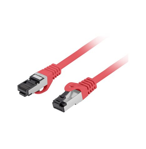Patchcord LANBERG Kat 8 1 S/FTP LSZH CU 1M Czerwony Fluke Passed
