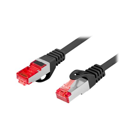Patchcord LANBERG kat.6 FTP LSZH CU 0.25m czarny Fluke passed