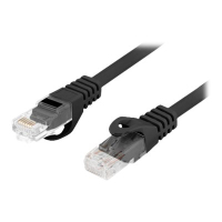 Patchcord LANBERG kat.6 UTP LSZH CU 0.5m czarny Fluke passed