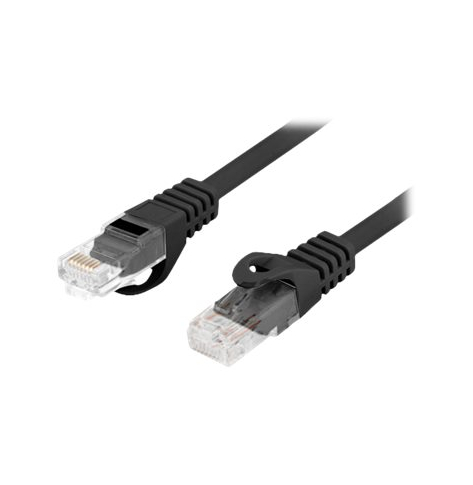 Patchcord LANBERG kat.6 UTP LSZH CU 0.5m czarny Fluke passed