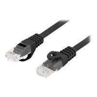 Patchcord LANBERG kat.6 UTP LSZH CU 1m czarny Fluke passed