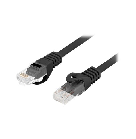 Patchcord LANBERG kat.6 UTP LSZH CU 1m czarny Fluke passed