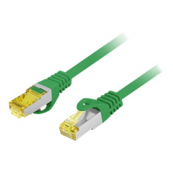 Patchcord LANBERG Kat.6A S/FTP LSZH CU 1m zielony