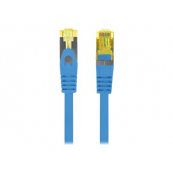 Patchcord LANBERG Kat.6A S/FTP LSZH CU 2m niebieski