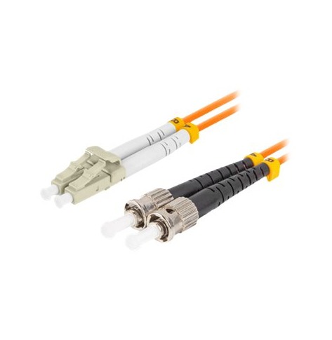 Patchcord LANBERG światłowodowy MM ST/UPC-LC/UPC DX OM2 15m pomarańczowe
