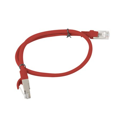 Patchcord LANBERG PCU5-10CC-0050-R Lanberg RJ45 cat. 5e UTP 0.5m czerwony