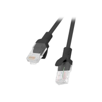 Patchcord LANBERG PCU5-20CC-0100-BK Lanberg RJ45, kat. 5e, UTP, 1m, czarny, op. zbiorcze 10 szt