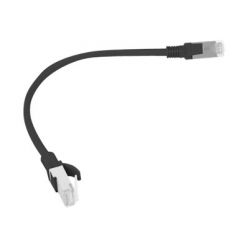 Patchcord LANBERG PCU6-10CC-0025-BK RJ45 kat. 6 UTP 0.25m czarny
