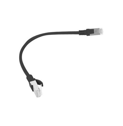 Patchcord LANBERG PCU6-10CC-0025-BK RJ45 kat. 6 UTP 0.25m czarny