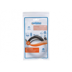 Kabel MANHATTAN SuperSpeed+ USB-C Device USB 1m 3.2 Gen 2 Type-C Male to Type-C Male 10 Gbps 5 A 1m 3ft. Black