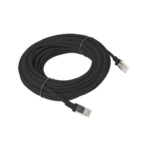 Patchcord LANBERG PCU6-10CC-1000-BK Lanberg RJ45 kat. 6 UTP 10m czarny