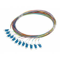 LANBERG Pigtail światłowodowy SM LC/UPC ST A1 12X2m MC