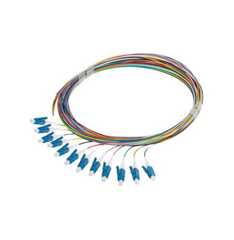 LANBERG Pigtail światłowodowy SM LC/UPC ST A1 12X2m MC