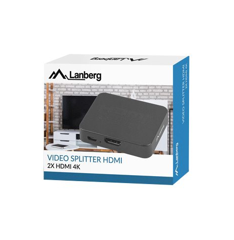 Kabel LANBERG splitter video HDMI->2x HDMI 4K + micro USB port black