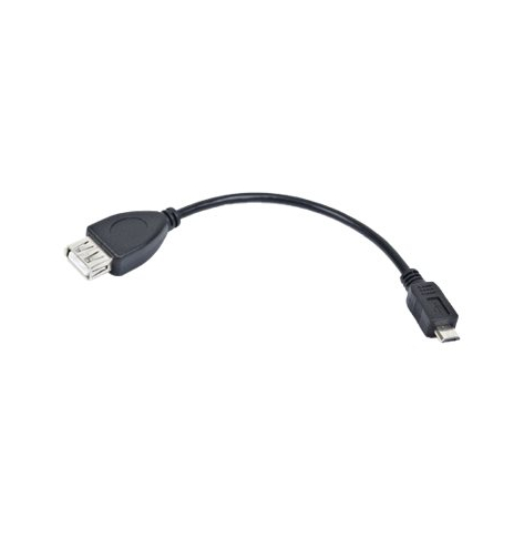 Kabel LANBERG usb micro-B M USB-A F 2.0 cable 0.15m OTG black