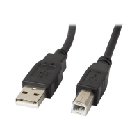 Kabel LANBERG USB-A M USB-B M 2.0 cable 0.5m black ferrite