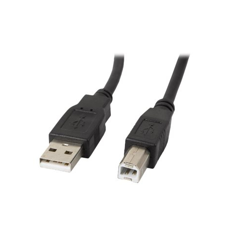 Kabel LANBERG USB-A M USB-B M 2.0 cable 1.0m black ferrite