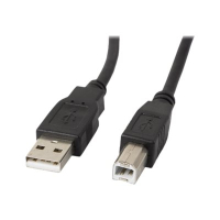 Kabel LANBERG USB-A M->USB-B M 2.0 cable 1m black