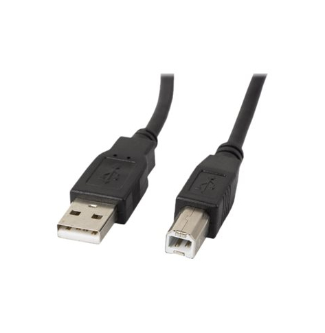 Kabel LANBERG USB-A M->USB-B M 2.0 cable 1m black