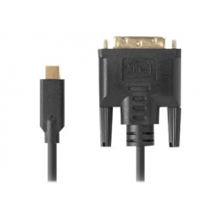 Kabel LANBERG USB-C M ->DVI-D 24+1 M 0.5m czarny